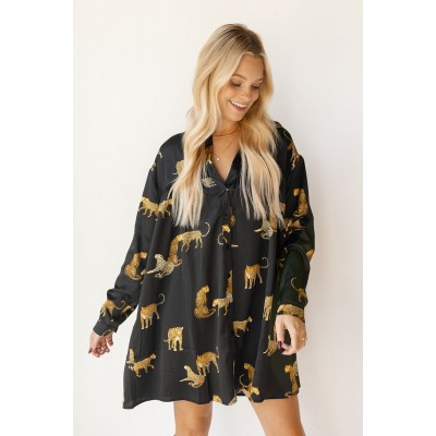 davina animal print dress