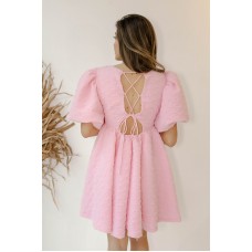 bubble gum mini dress