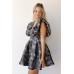 estella shoulder puff mini dress